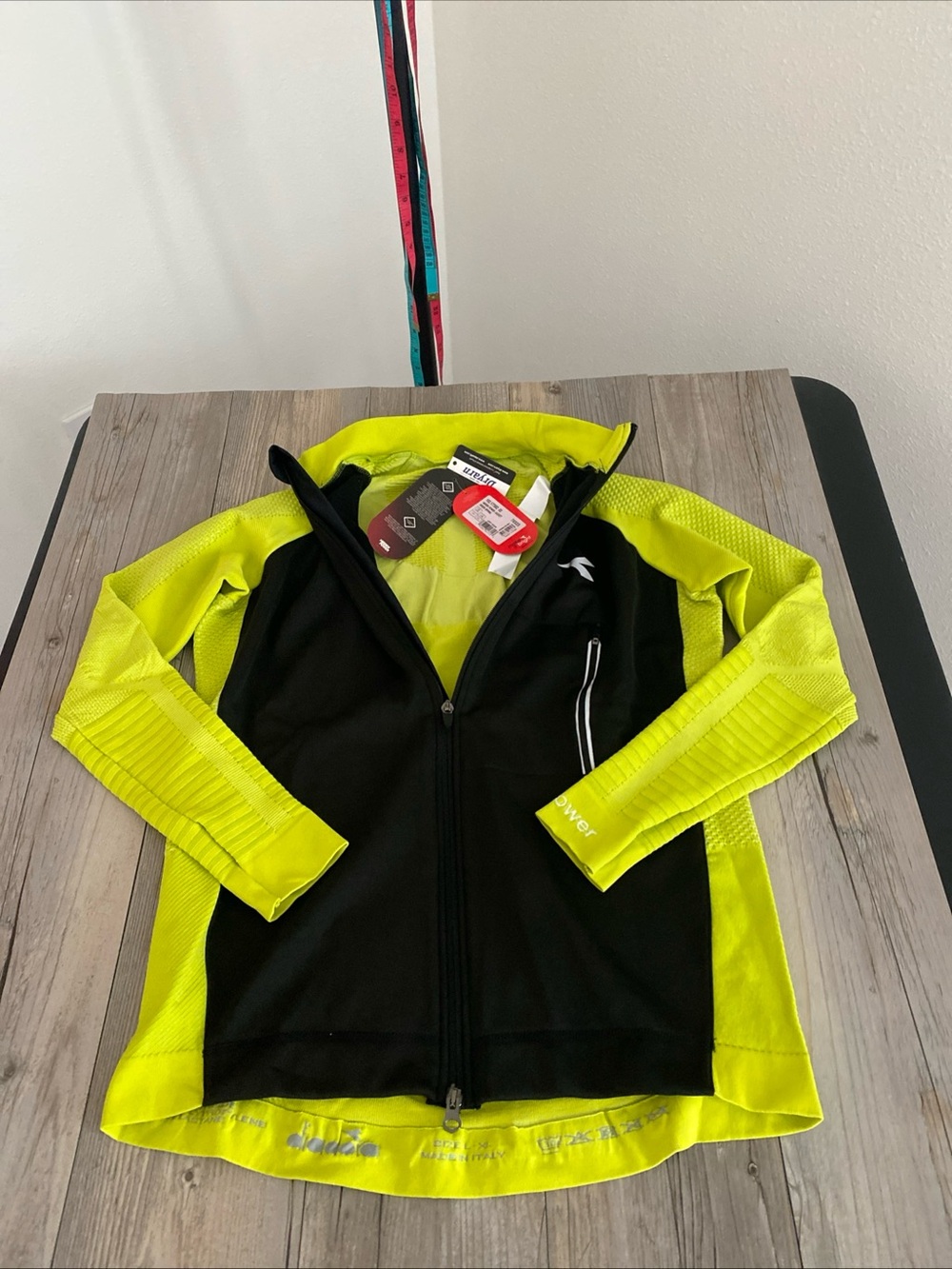 Diadora HIDDEN POWER JACKET Men’s Running Track Green Spring Italy L/XL NWT